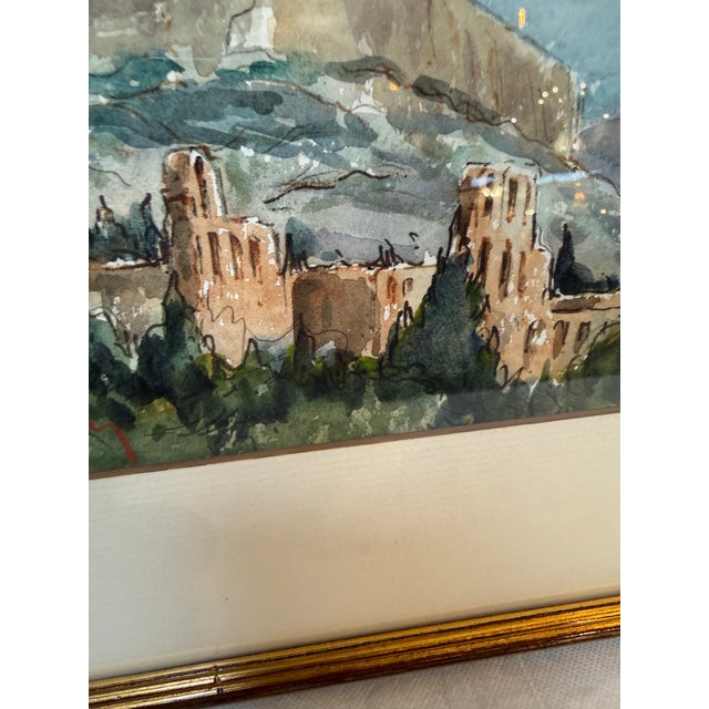 Ancient Greek Ruins Paintings, Set of Three For Sale - Image 10 of 12