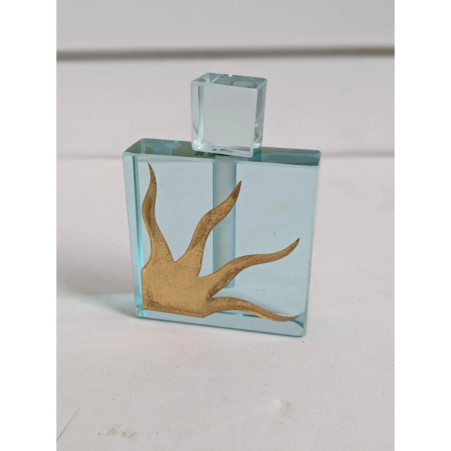 Mid 20th Century Mid 20th Century Felt Glass-Jeffrey M. Andrews Cold Cut Glass Perfume Bottle For Sale - Image 5 of 11