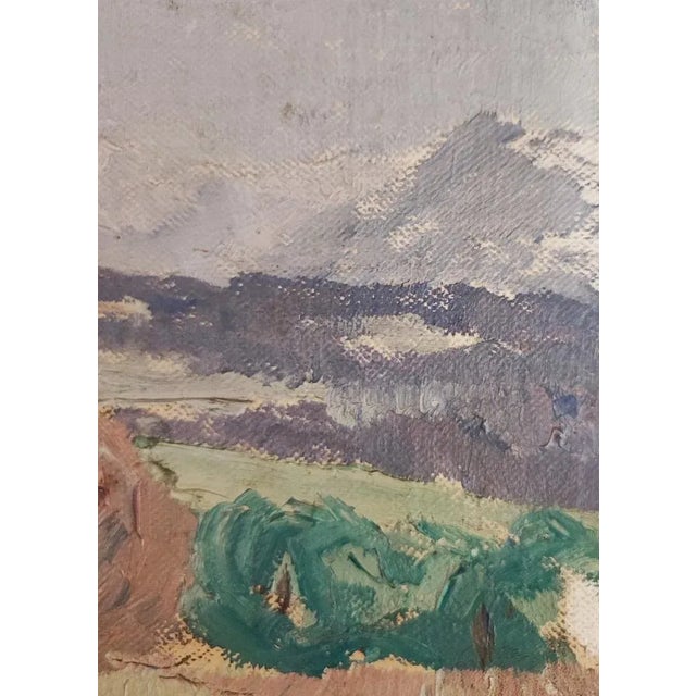 Henri Vincent Gillard, Chaîne de montagnes, Oil on Canvas For Sale - Image 4 of 9