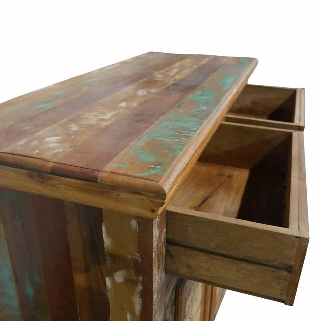 Sienna Farmhouse Style Distressed Reclaimed Wood 2-Door Cabinet For Sale - Image 8 of 8