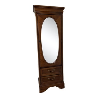 1990s Lexington Chez Michelle Cherry Mirrored Armoire For Sale