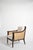 Pair of neoclassical wooden and caning armchairs, 1960s. Height: 85 cm - 33.46 in Length: 78 cm - 30.71 in Width: 64 cm -...