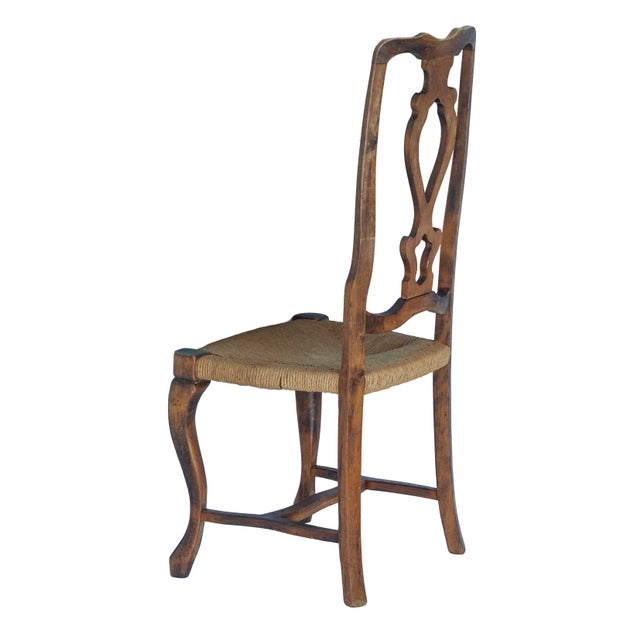 Set of 4/ 19th Century French Provincial Walnut Dining Chairs For Sale In Los Angeles - Image 6 of 18