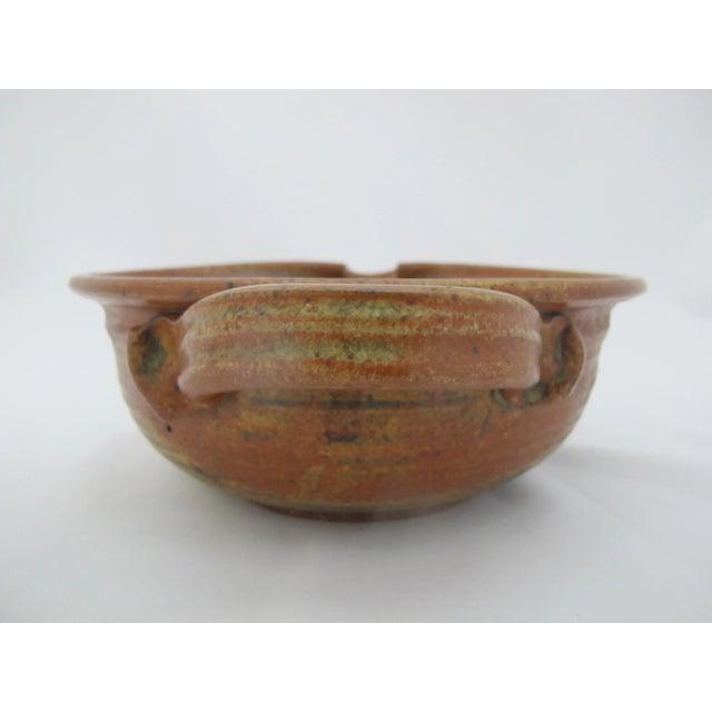 Cabin Vintage Wally Schwab Nw Studio Stoneware Pottery Mixing Bowl With Spout & Handle For Sale - Image 3 of 8