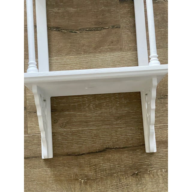 1960s 1960s White Tall Curio Wall Shelf For Sale - Image 5 of 5