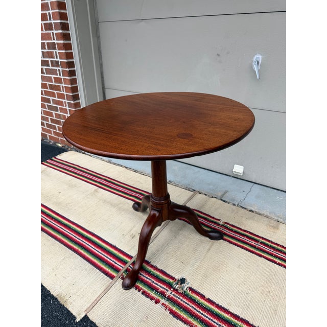 A Very Nice Antique English Mahogany George III Mahogany Tilt Top Tea Table, Circa 1780's For Sale - Image 10 of 11