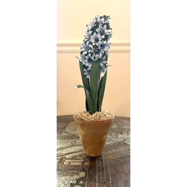 Metal Tommy Mitchell Tole Potted Hyacinth For Sale - Image 7 of 11