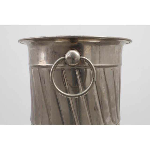 Art Deco Metal Ice Bucket with Ring Handles, France, 1920s For Sale - Image 3 of 10