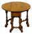 19th-Century English Oak Gateleg Table with Drop Leaves and Turned Legs For Sale