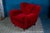 Set of Mid-Century Red Velvet Lounge Chairs, 1940s For Sale - Image 3 of 9