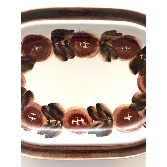 Mid-Century Modern 1970s Arabia of Finland Rosmarin Brown Oval Serving Platter For Sale - Image 3 of 8