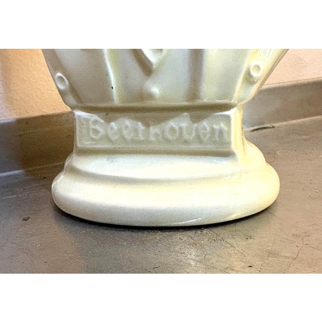 Arnels Cream Ceramic Beethoven Bust For Sale - Image 6 of 6