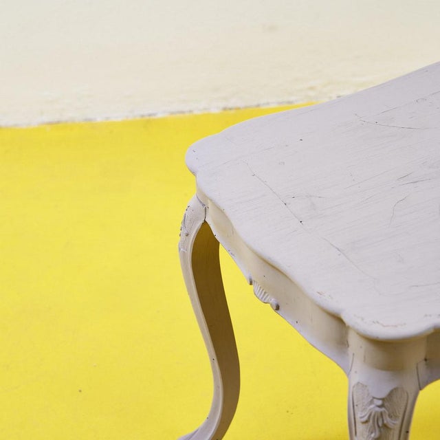 Dove Gray Wooden Coffee Table For Sale - Image 3 of 7