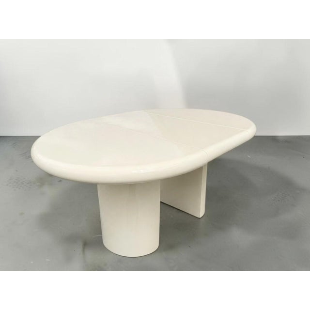 1970s Karl Springer Style Extending Dining Room Table For Sale - Image 9 of 14