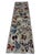 A pictorial runner filled with butterflies, hand-knotted in northern Afghanistan from hand-spun Ghazni wool. On a natural...