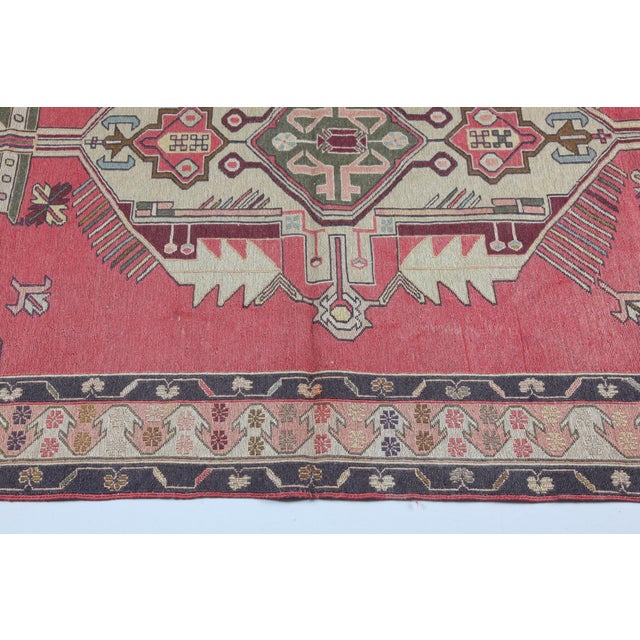 1990s Vintage Handwoven Kilim Rug For Sale - Image 9 of 12