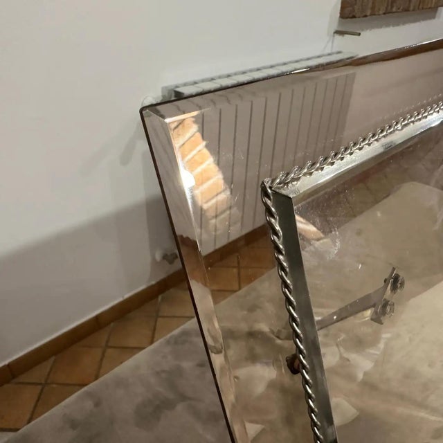 1960s High Quality Mid-Century Modern Smoked Glass Italian Picture Frame For Sale - Image 10 of 11