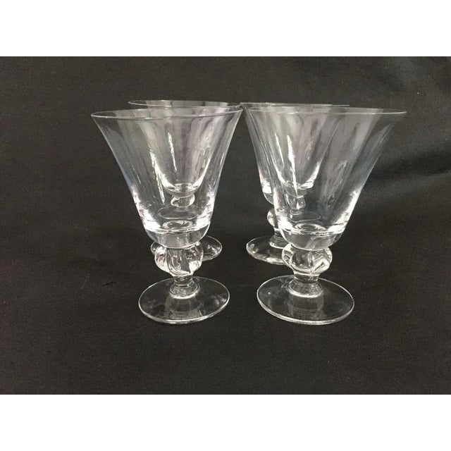MidCentury Clear Ball Stem Glasses Set of 4 Chairish
