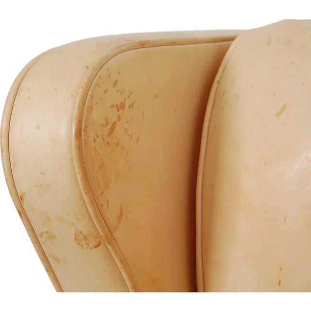 2204 Wing Chair in Natural Leather by Børge Mogensen, 2000s For Sale - Image 17 of 18