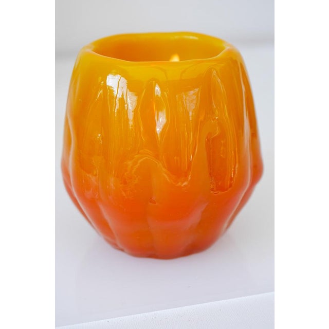 Mid-Century Modern Brutal Art Glass Candleholder by Göte Augustsson Ruda Glasbruk, 1970s For Sale - Image 16 of 16