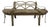 Antique French Three-Part Iron Bench With New Custom Cushions For Sale