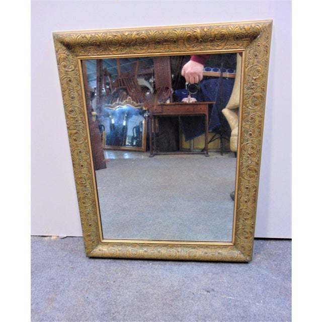 Mid 20th Century Mid 20th Century Italian Style Ogee Gilt Carved Mirror For Sale - Image 5 of 5