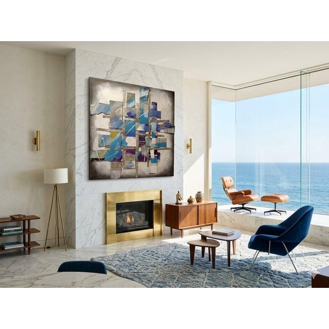 This signed "ALIM" abstract 3D painting is a large, one-of-a-kind piece created by artist Alim in 2022. Produced using...