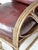 Antique Rattan Lounge Chair With Oxblood Cushions For Sale - Image 6 of 18
