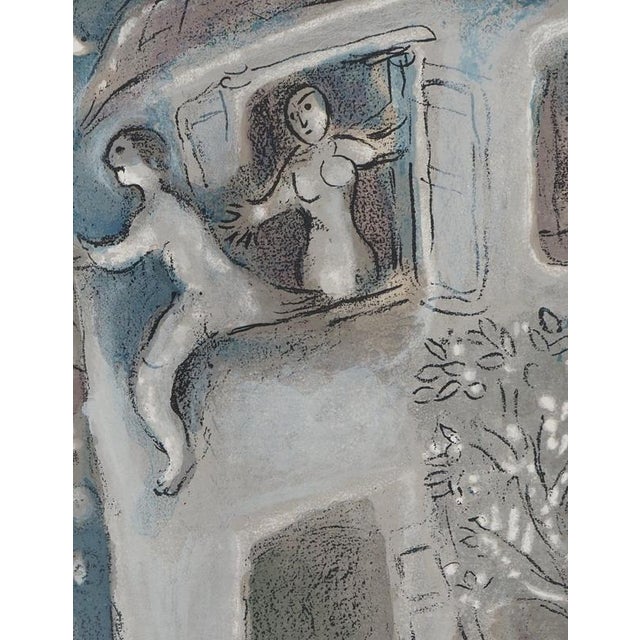 Marc Chagall, The Bible: The Flight of David, Original Lithograph For Sale - Image 6 of 6