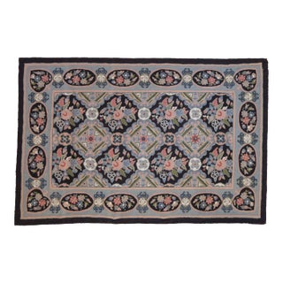 Vintage Chainstitch Rug - 3'11" X 5'10" For Sale