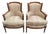 French Louis XVI Blue Bergères Chairs For Sale