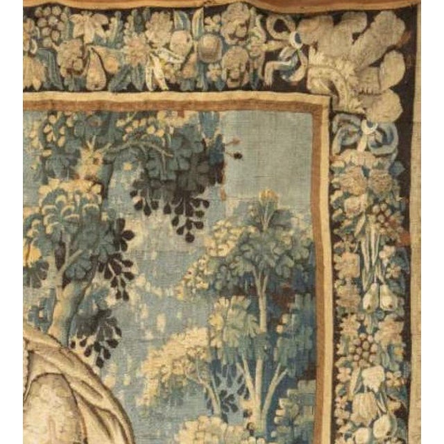Antony and Cleopatra, tapestry, Aubusson Manufactory, 17th century Tapestry woven in wool and polychrome silk; the couple...