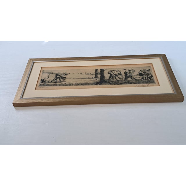 Early 20th Century Signed Richard Bloos “Wandervögel” German Etching, Gilt Framed 1878–1957 For Sale - Image 10 of 12