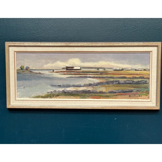 Sven Persson, Hut on the Coast, 1960s, Oil on Canvas, Framed For Sale - Image 12 of 14