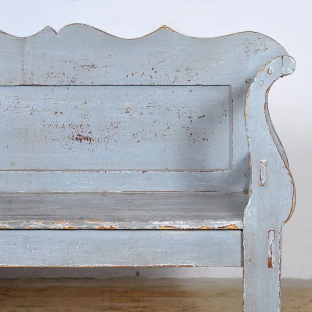 Gray Antique Hungarian Pine Bench, 1900 For Sale - Image 8 of 14