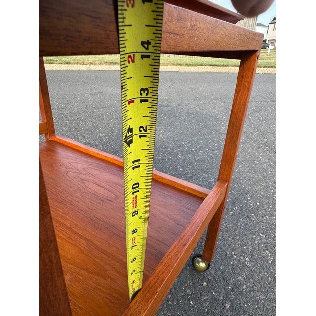 1960s Teak Dry Bar Cart With Removable Tray by BL-Mobler Denmark For Sale In Philadelphia - Image 6 of 13