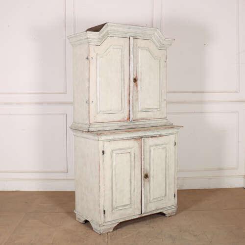 Swedish Painted Linen Cupboard For Sale - Image 11 of 12