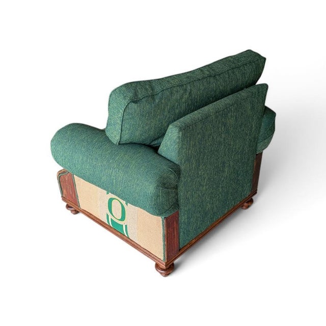 Wood Deconstructed Transitional Club Chair For Sale - Image 7 of 7