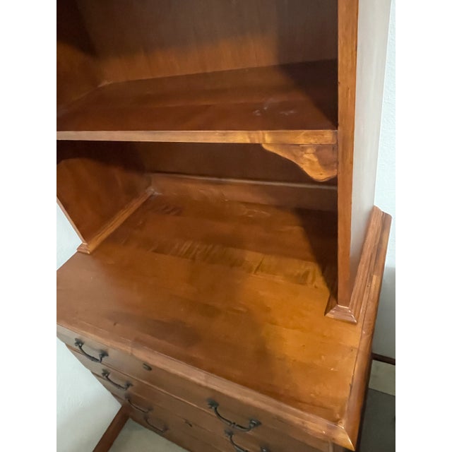 1990s Ethan Allen Country Crossings Bookcase With File Cabinet For Sale - Image 10 of 13