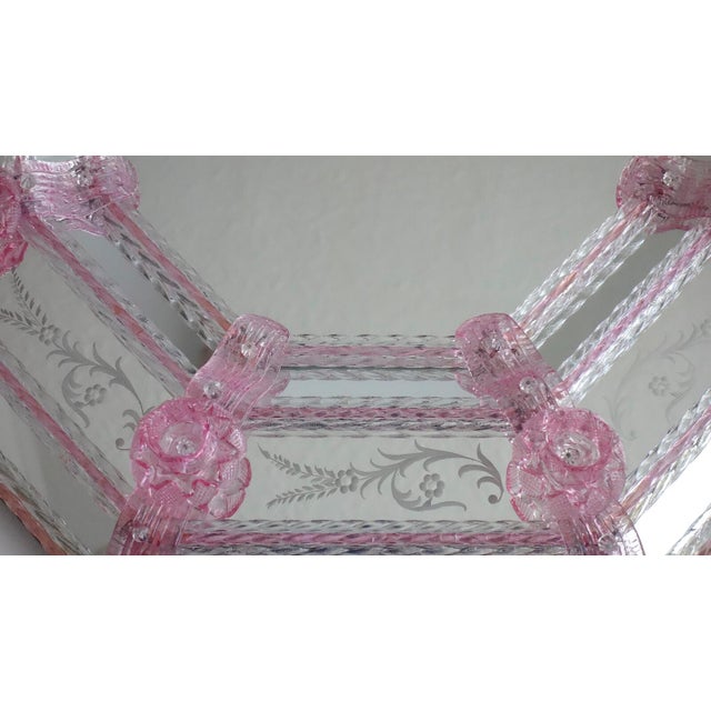 Antique Murano Floral Mirror, 1930s For Sale - Image 4 of 10