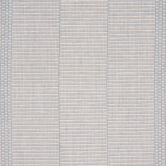 Schumacher Sample - Schumacher Ipala Hand Woven Stripe Fabric in Sky For Sale - Image 4 of 6