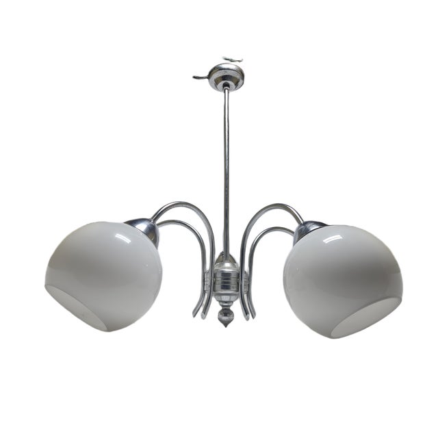 Art Deco Style Chandelier, Poland, 1970s For Sale - Image 4 of 9