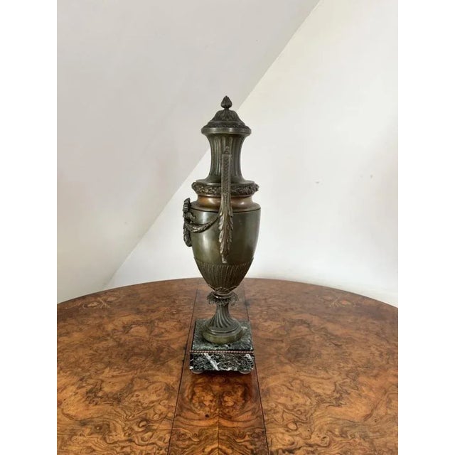 Large Antique Victorian Bronze Urns, 1860, Set of 2 For Sale - Image 3 of 6