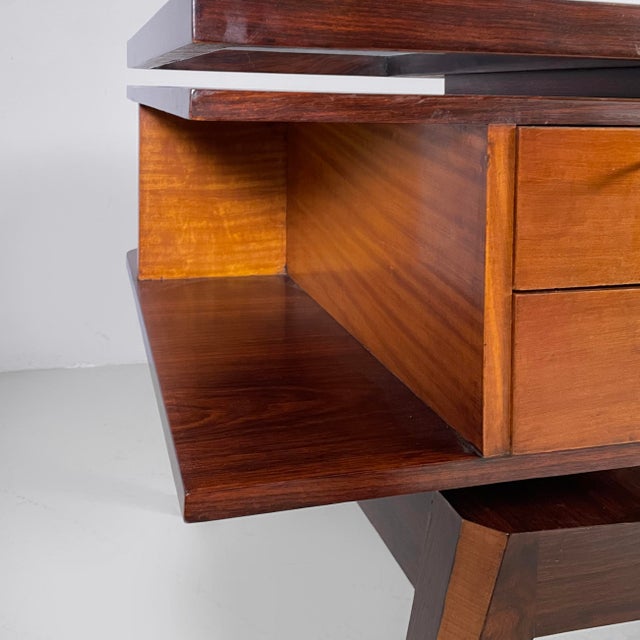 Art Deco Italian Desk in Wood and Glass, 1940s For Sale - Image 13 of 18