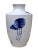 Modern Blue and White Brushstroke Porcelain Vase For Sale In Charlotte - Image 6 of 12