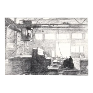 Bill Stilson Steel Number 2 Industrial Lithograph