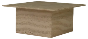 Square Travertine Coffee Table in the Style of Up&Up Mangiarotti, Italy, 1970s