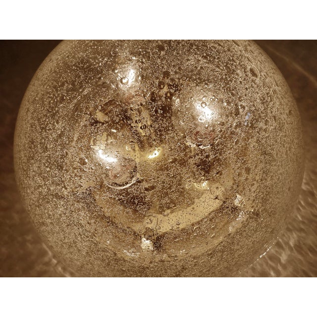 Large Glass and Brass Ceiling Light from Limburg For Sale - Image 9 of 18