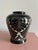 Curras Brothers Vase Signed 1996 Black & White Hand-Carved Art Pottery For Sale - Image 4 of 9