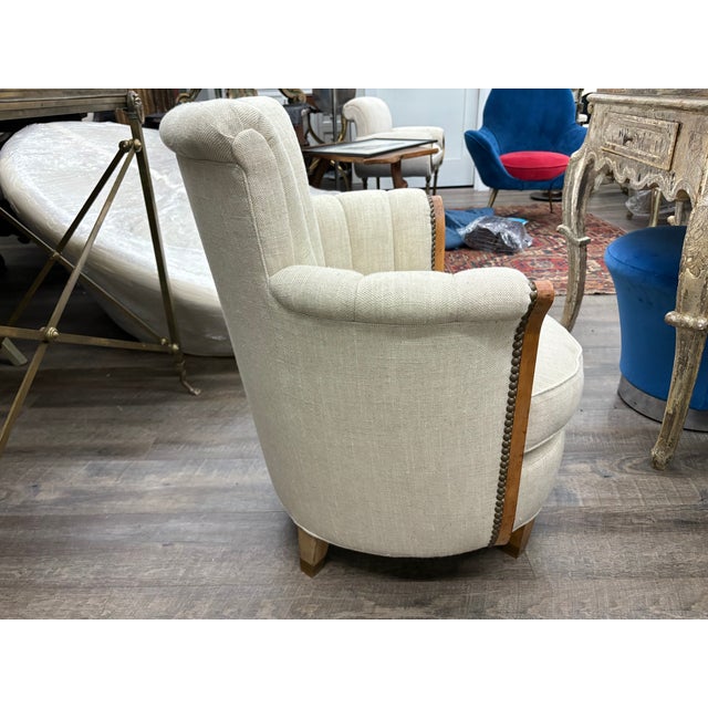 1930s Pair of French Art Deco Bergeres For Sale - Image 10 of 14